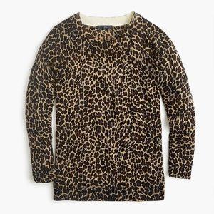 J. Crew Cheetah Terry Sweater